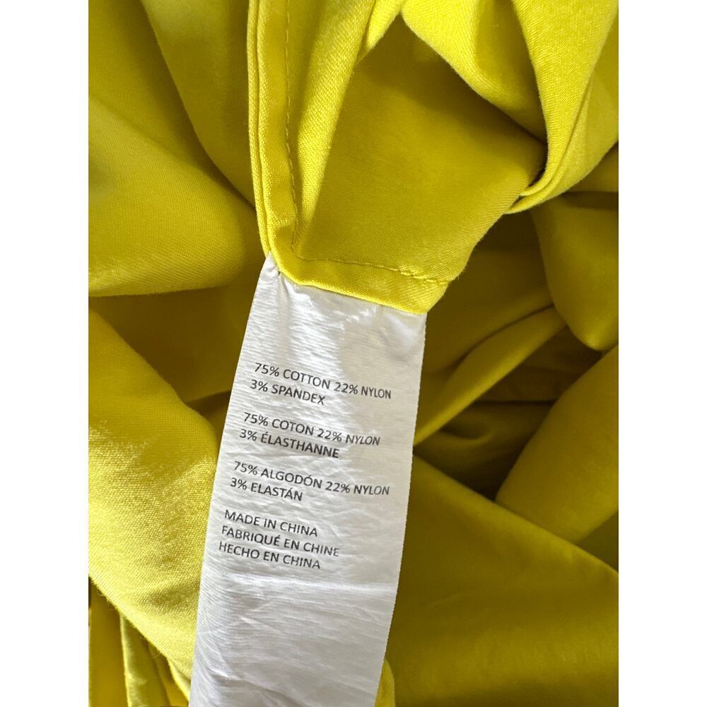 Roksanda Mini Dress Short Sleeve Mock Neck Relaxed Fit Yellow Black Bow Back M - Picture 9 of 10